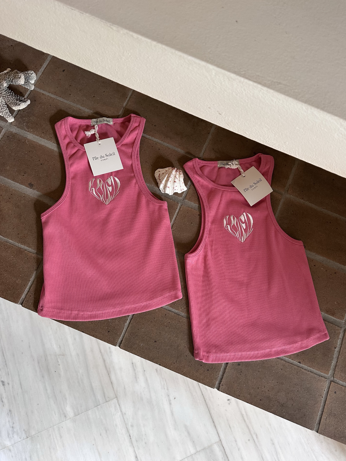 "Le petit coeur" Tank Top | Pink