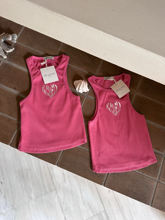 "Le petit coeur" Tank Top | Pink