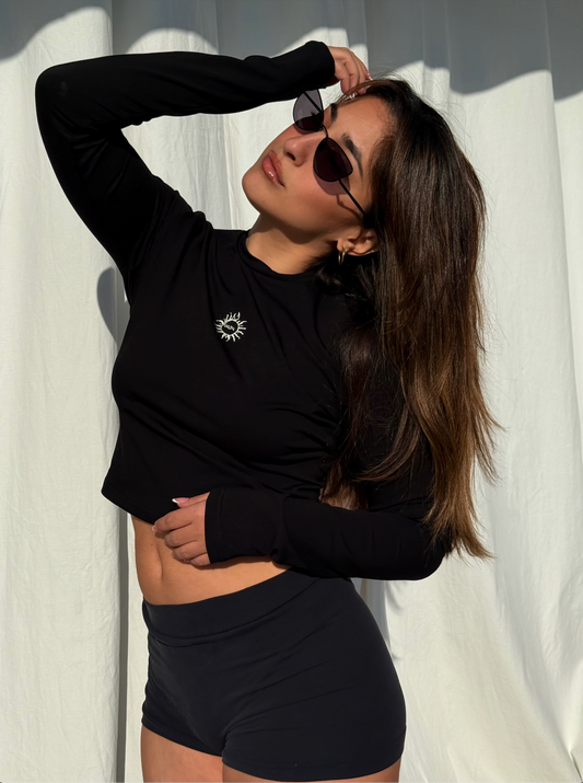 "Le Soleil" Cropped Longsleeve