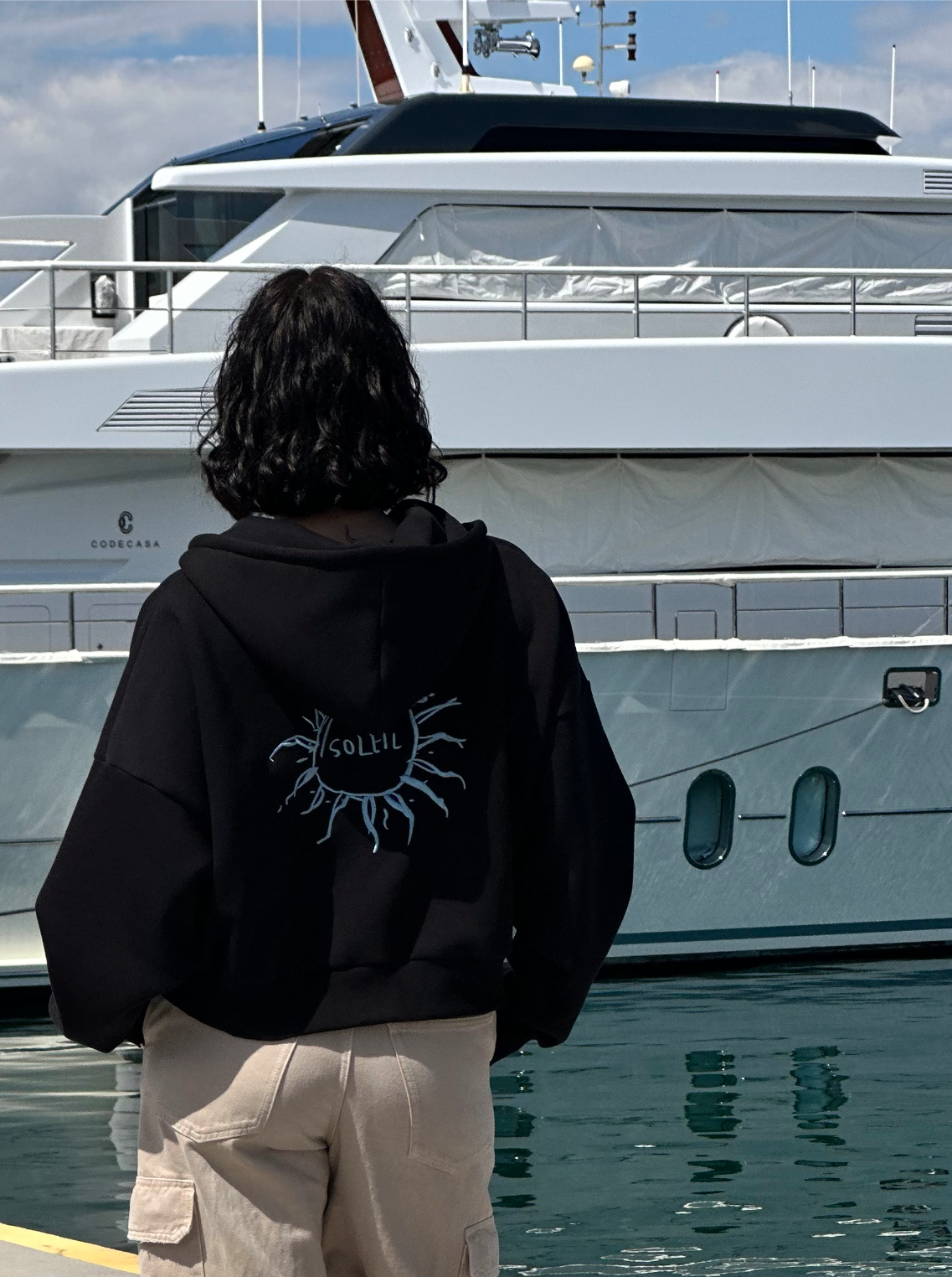 "Le Soleil" Cropped Jacket | Black