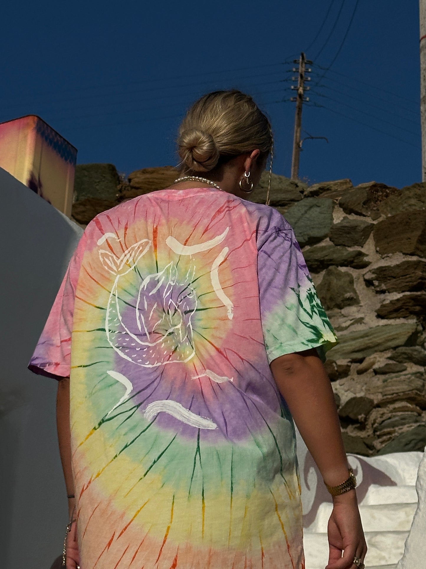 "La Sirèna" Tie Dye T-Shirt | Rainbow