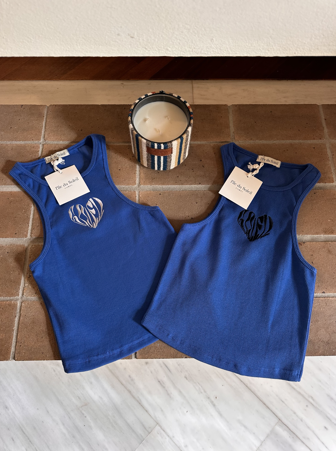 "Le petit coeur" Tank Top | Blue